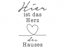 Wandtattoo Das Herz des Hauses Motivansicht