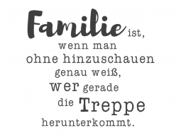 Wandtattoo Familie ist wenn man genau weiß Motivansicht