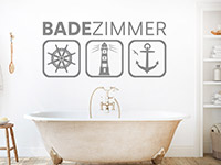 Wandtattoo Badezimmer maritim