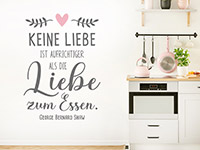 Wandtattoo Die Liebe zum Essen