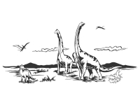 Wandtattoo Dinosaurierwelt Motivansicht