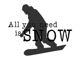 Wandtattoo All you need is snow Motivansicht