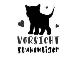 Wandtattoo Vorsicht Stubentiger Motivansicht