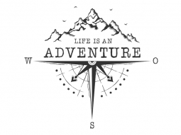 Wandtattoo Life is an Adventure Motivansicht