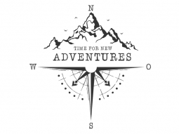 Wandtattoo Wanduhr New Adventures Motivansicht