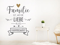 Wandtattoo Familie ist wo die Liebe