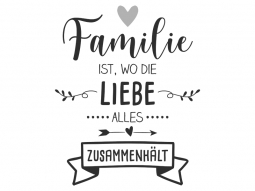 Wandtattoo Familie ist wo die Liebe Motivansicht