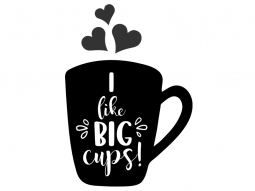 Wandtattoo I like big cups Motivansicht