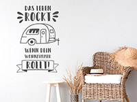 Wandtattoo Das Leben rockt...