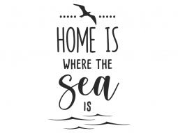 Wandtattoo Home is where the sea is Motivansicht