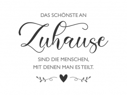 Wandtattoo Zuhause mit Herz Motivansicht