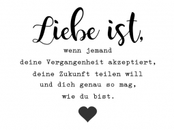 Wandtattoo Liebe ist wenn jemand Motivansicht