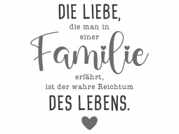 Wandtattoo Die Liebe der Familie Motivansicht