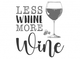 Wandtattoo Less whine more wine Motivansicht