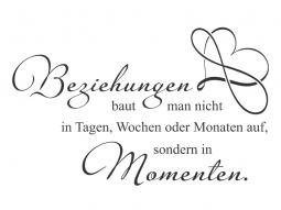 Wandtattoo Beziehungen baut man... Motivansicht