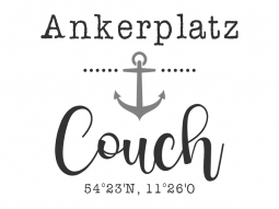 Wandtattoo Ankerplatz Couch mit Koordinaten Motivansicht