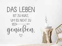 Wandtattoo Leben genießen mit Herz