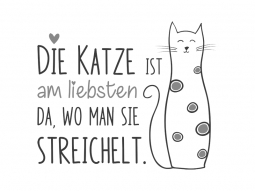 Wandtattoo Die Katze ist Motivansicht