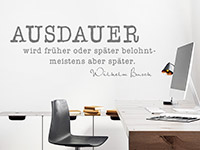 Wandtattoo Ausdauer