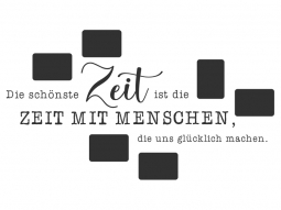 Wandtattoo Fotorahmen Zeit mit Menschen Motivansicht