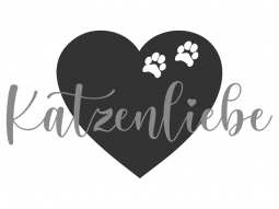 Wandtattoo Katzenliebe Motivansicht