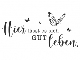 Wandtattoo Gut leben Motivansicht