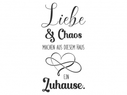 Wandtattoo Liebe und Chaos Motivansicht