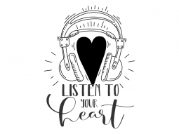 Wandtattoo Listen to your heart Motivansicht