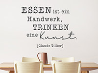 Wandtattoo Essen ist ein Handwerk