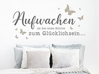 Wandtattoo Aufwachen ist der erste Schritt