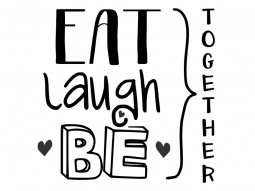 Wandtattoo Eat laugh be together Motivansicht
