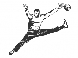 Wandtattoo Handball Torwart Motivansicht