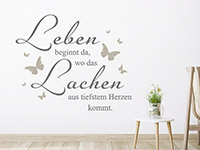 Wandtattoo Lachen aus tiefstem Herzen