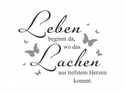 Wandtattoo Lachen aus tiefstem Herzen Motivansicht