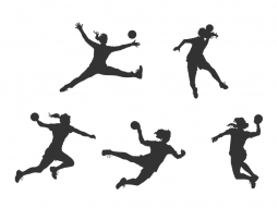 Wandtattoo Handballspielerinnen Set Motivansicht