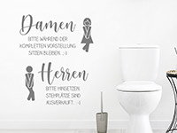 Wandtattoo Kreative Toilettenregeln