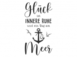 Wandtattoo Glück ist ein Tag am Meer Motivansicht