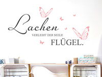 Wandtattoo Lachen verleiht Flügel