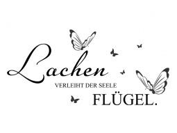 Wandtattoo Lachen verleiht Flügel Motivansicht