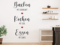 Wandtattoo Backen Kochen Essen