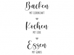 Wandtattoo Backen Kochen Essen Motivansicht