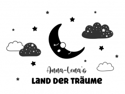 Wandtattoo Land der Träume mit Name Motivansicht