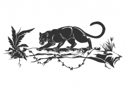 Wandtattoo Schwarzer Panther Motivansicht