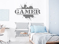 Wandtattoo Gamer Splash