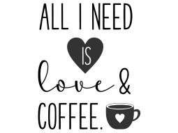 Wandtattoo Love and coffee Motivansicht