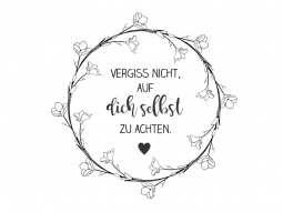 Wandtattoo Auf dich selbst achten Motivansicht