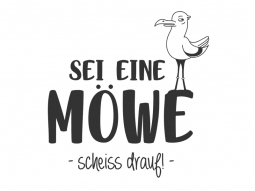 Wandtattoo Sei eine Möwe Motivansicht