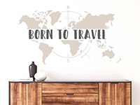 Wandtattoo Born to travel