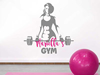 Wandtattoo Gym mit Wunschname