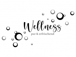 Wandtattoo Wellness pur mit Seifenblasen Motivansicht